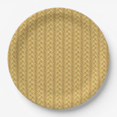 Wicker Basket Weave Seamless Papieren Bordje (Voorkant)