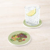 Wicker Fruit Basket Vinage Art Onderzetter (Zijkant)