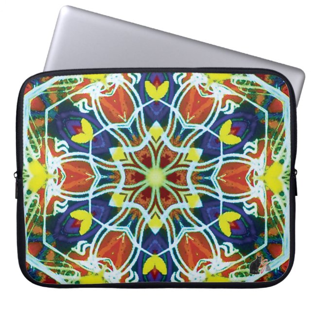 Wicker Kaleidoscoop laptophoes Laptop Sleeve (Voorkant)