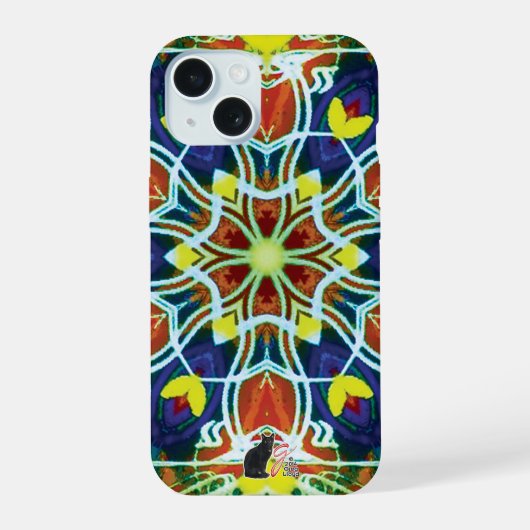 Wicker Kaleidoscope iPhone 15 Case (Achterkant)