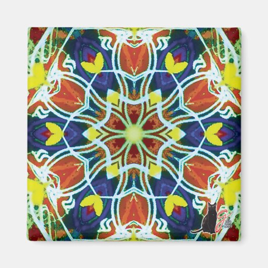 Wicker Kaleidoscope Magnet (Voorkant)