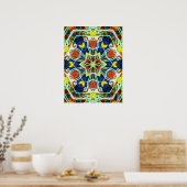 Wicker Kinetic Collage Kaleidoscoop Poster (Keuken)