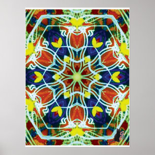 Wicker Kinetic Collage Kaleidoscoop Poster