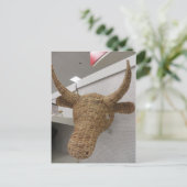 Wicker Koe Briefkaart (Staand voorkant)