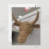 Wicker Koe Briefkaart (Voorkant / Achterkant)