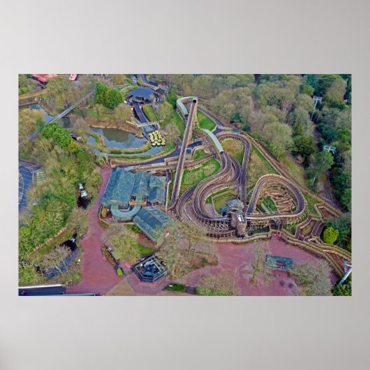 Wicker Man Drone Shot | Resort Alton Towers Poster (Voorkant)