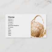 Wicker mandje op witte achtergrond visitekaartje (Voorkant)