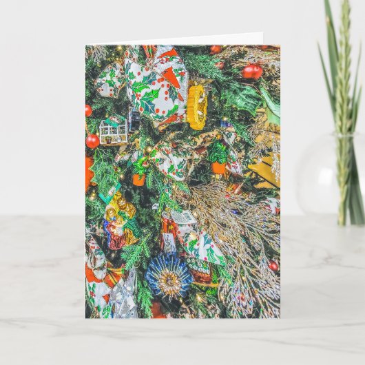 Wicker Reindeer Christmas Card Feestdagen Kaart (Voorkant)