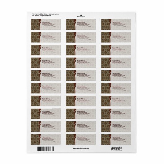Wicker Star Pattern 1: Label (Full Sheet)
