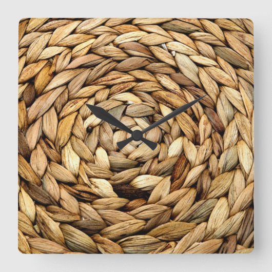 Wicker Vierkante Klok (Voorkant)