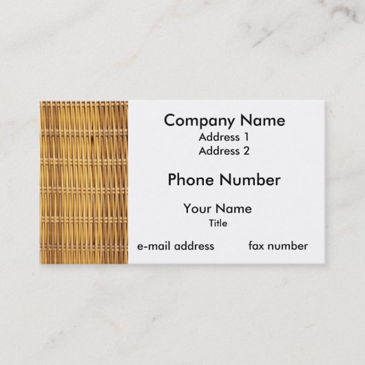 Wicker Visitekaartje (Voorkant)