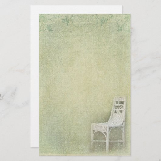 Wickerstoel Briefpapier (Voorkant / Achterkant)