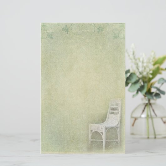 Wickerstoel Briefpapier (Staand voorkant)