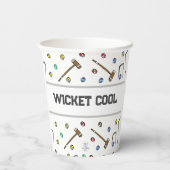 Wicket Cool Croquet Garden Party Pack Picknick Papieren Bekers (Achterkant)