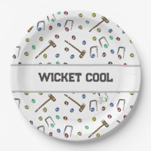 Wicket Cool Croquet Pun met de hand geïllustreerd