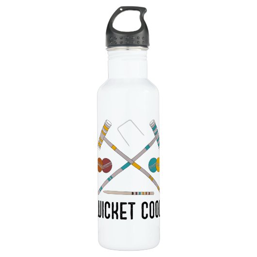 Wicket Cool Funny Croquet-spelers Waterfles (Voorkant)