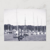 Wickford Harbour Rhode Island BW Post-kaartdruk Briefkaart (Voorkant)