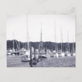 Wickford Harbour Rhode Island BW Post-kaartdruk Briefkaart