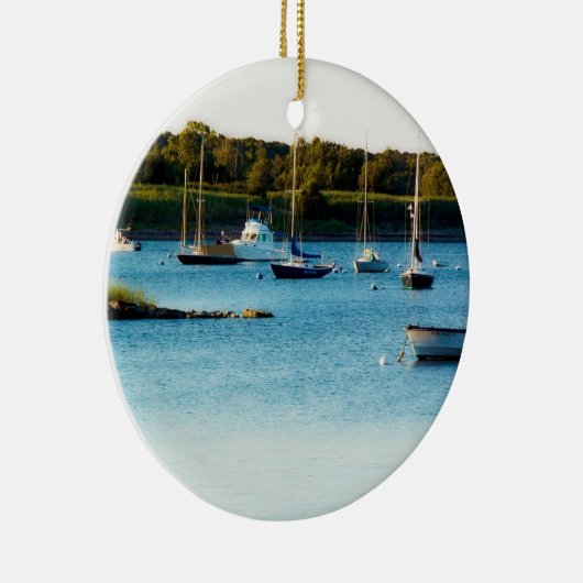 Wickford Rhode Island havenversiering Keramisch Ornament (Rechts)