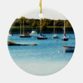 Wickford Rhode Island havenversiering Keramisch Ornament (Achterkant)