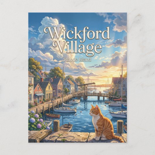 Wickford Village Rhode Island Briefkaart (Voorkant)