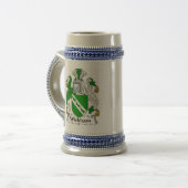 Wickham Coat of Arms Stein - Family Crest Bierpul (Voorkant links)