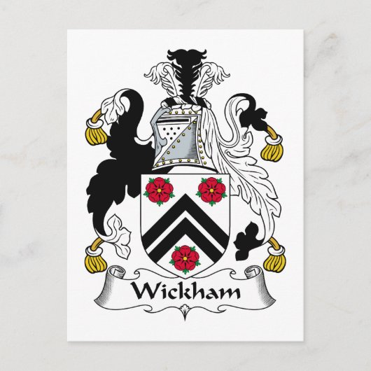 Wickham Family Crest Briefkaart (Voorkant)