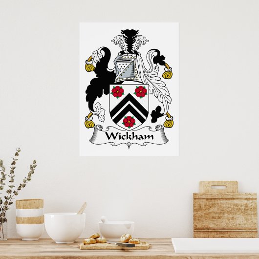 Wickham Family Crest Poster (Keuken)