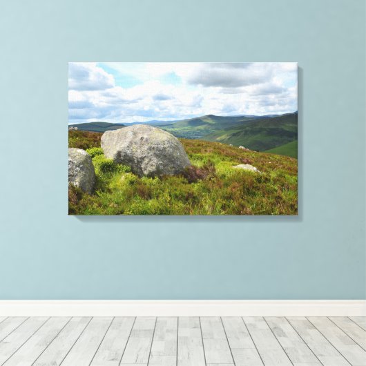 Wicklow bergen, Ierland canvas print (Insitu (Houten vloer))