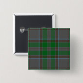 Wicklow County Irish Tartan Vierkante Button 5,1 Cm (Voorkant /achterkant)