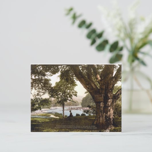 Wicklow Ireland, Thomas Moore Avoca gedicht Briefkaart (Staand voorkant)