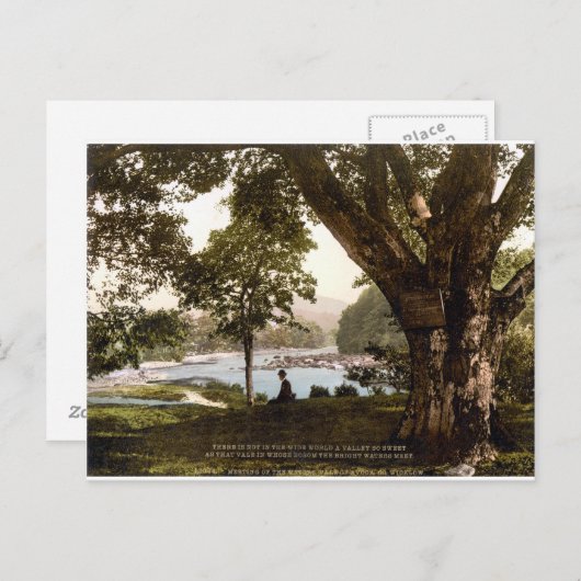 Wicklow Ireland, Thomas Moore Avoca gedicht Briefkaart (Voorkant / Achterkant)