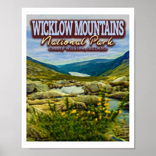 WICKLOW MOUNTAINES NATIONAAL PARK - WICKLOW IERLAN POSTER (Voorkant)