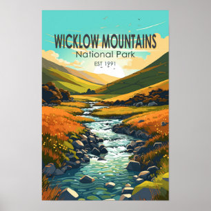 Wicklow Mountains Nationaal Park Ierland Rivier Ku Poster