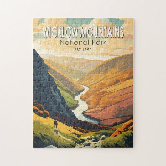Wicklow Mountains National Park Ireland Travel Art Legpuzzel (Verticaal)