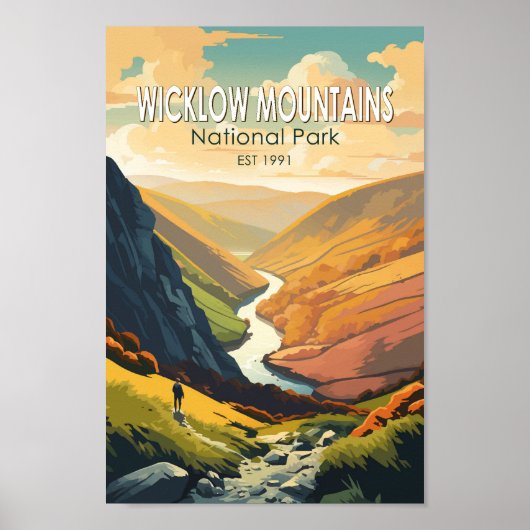 Wicklow Mountains National Park Ireland Travel Art Poster (Voorkant)