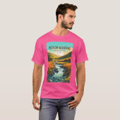 Wicklow Mountains National Park River Travel Art V T-shirt (Voorkant volledig)