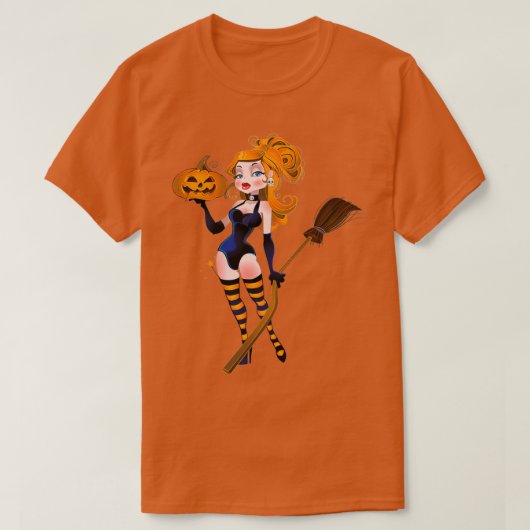 Wickly Wied Halloween Witch T-shirt (Design voorkant)
