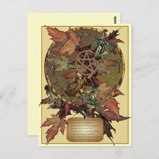 Wickwiel met Briefkaart van het tandwiel (Voorkant / Achterkant)