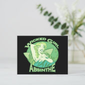 Wicky Girl Absinthe Briefkaart (Staand voorkant)
