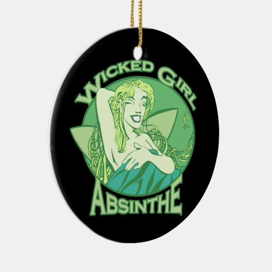 Wicky Girl Absinthe Keramisch Ornament (Rechts)