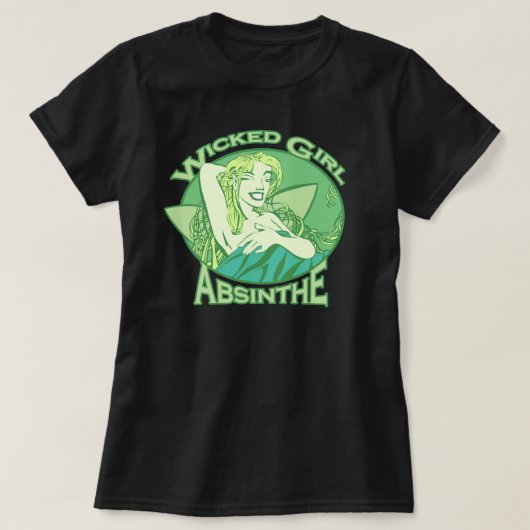 Wicky Girl Absinthe T-shirt (Design voorkant)