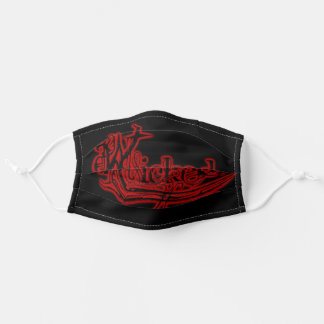 Wicky Studioz Red Logo Black Face-maskers Stoffen Mondkapje