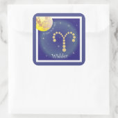 Widder 21. März bis 20. April Aufkleber Vierkante Sticker (Tas)
