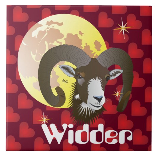 Widder 21. März bis 20. April Fliese Tegeltje (Voorkant)