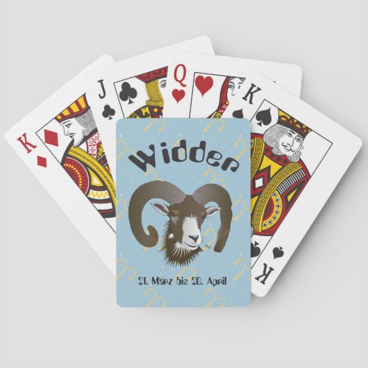Widder 21. März bis 20. April Spielkarten Speelkaarten (Achterkant)