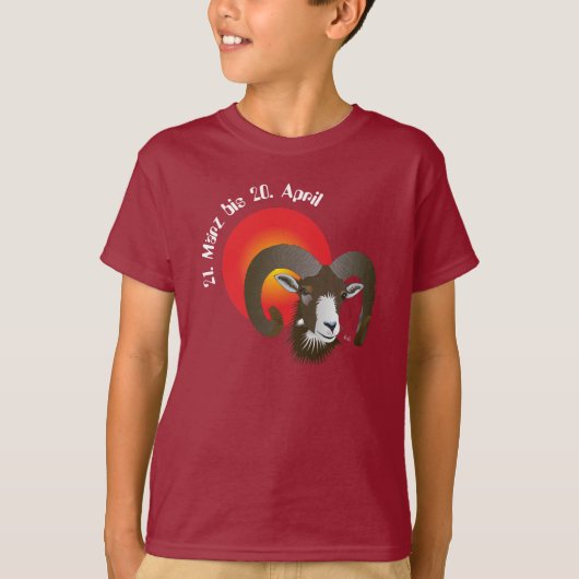 Widder 21. März bis 20. April T-shirt (Voorkant)
