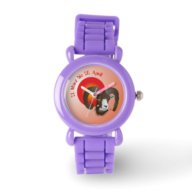 Widder 21. März bis 20. April Uhr Horloge (Voorkant)