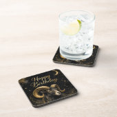 Widder Happy Birthday Sternzeichen Design Bier Onderzetter (Rechterzijde)