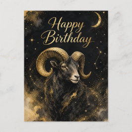 Widder Happy Birthday Sternzeichen Design Briefkaart